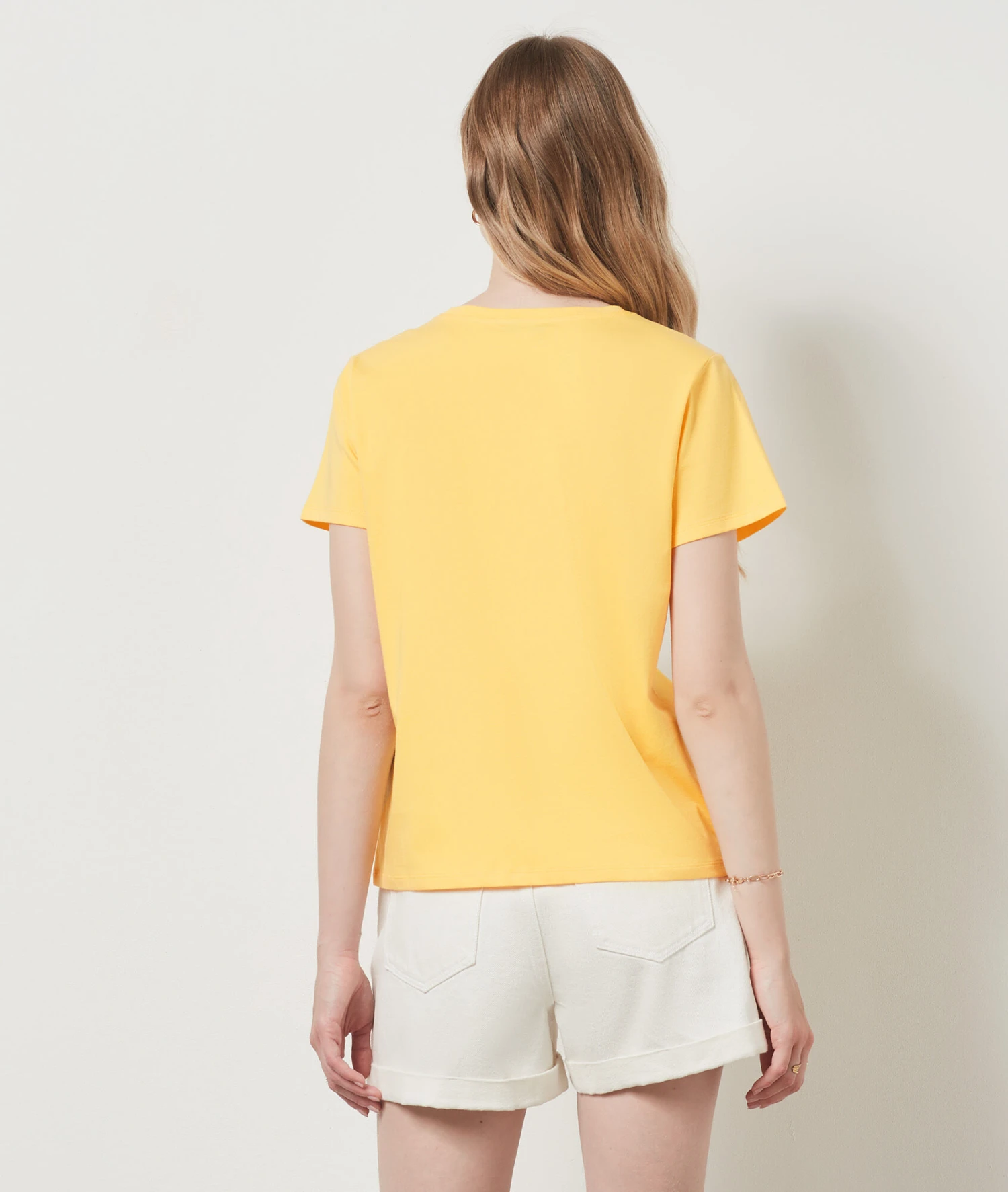 T-shirt Manches Courtes 100% Coton JAUNE 2 T-shirt Manches Courtes 100% Coton JAUNE – Bild 2