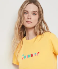 T-shirt Manches Courtes 100% Coton JAUNE 8 T-shirt Manches Courtes 100% Coton JAUNE -Jane Kleidung Geschaft 654147954 b