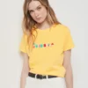 T-shirt Manches Courtes 100% Coton JAUNE