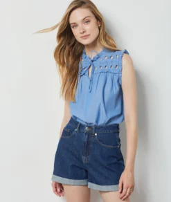 Débardeur 100% Coton BLEU -Jane Kleidung Geschaft 654151022 c