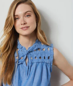 Débardeur 100% Coton BLEU