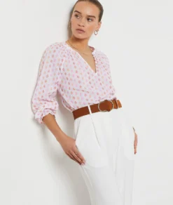 Hose Mit Weitem Schnitt ECRU 7 Hose Mit Weitem Schnitt ECRU -Jane Kleidung Geschaft 654151280 c