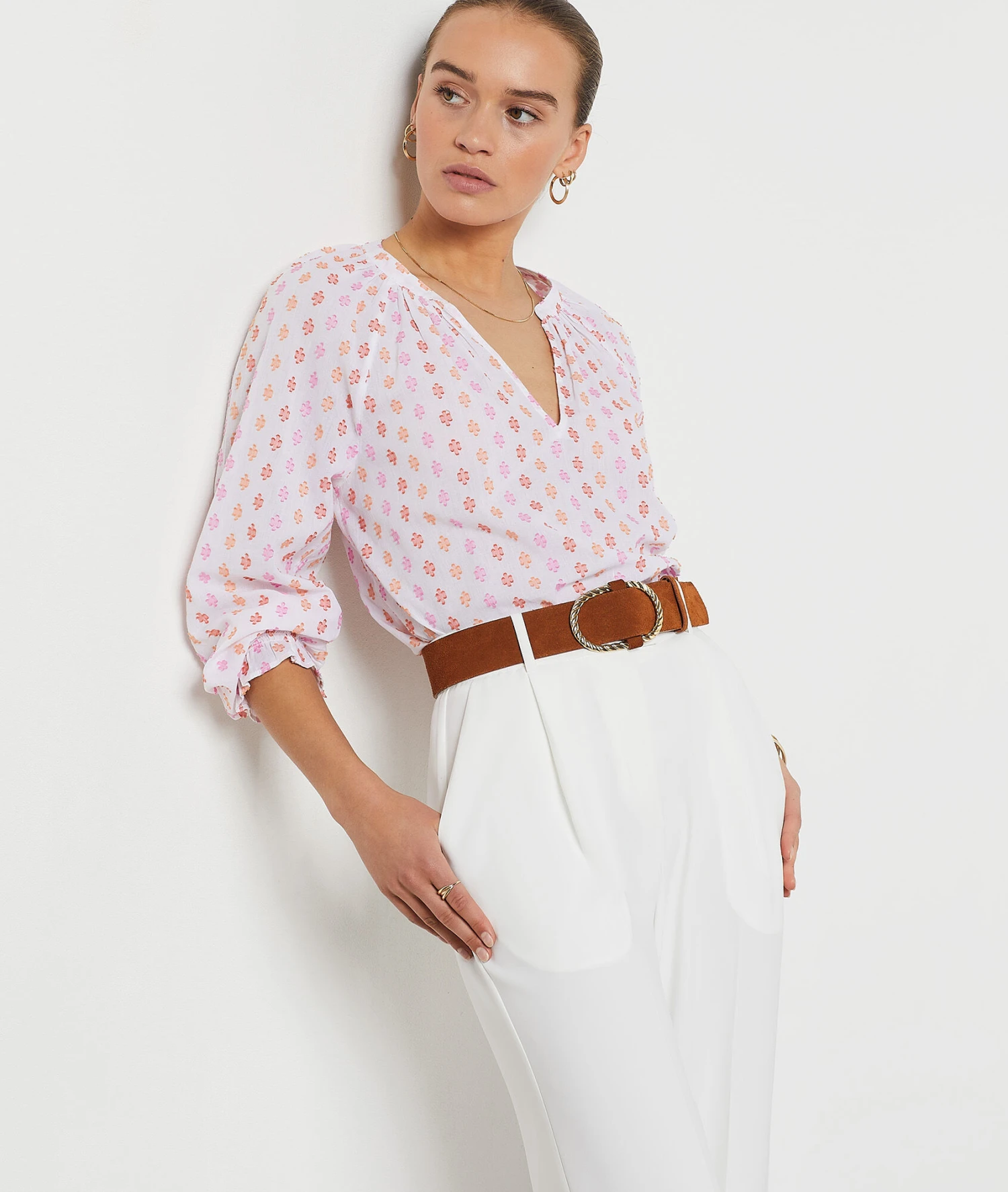 Hose Mit Weitem Schnitt ECRU 4 Hose Mit Weitem Schnitt ECRU – Bild 4