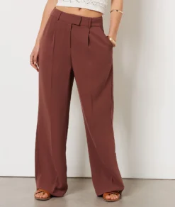 Hose Mit Weitem Schnitt SCHOKOLADENBRAUN -Jane Kleidung Geschaft 654151286 6