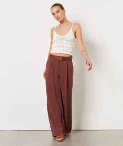 Hose Mit Weitem Schnitt SCHOKOLADENBRAUN