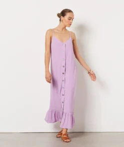 Robe Longue MAUVE -Jane Kleidung Geschaft 654152211 6