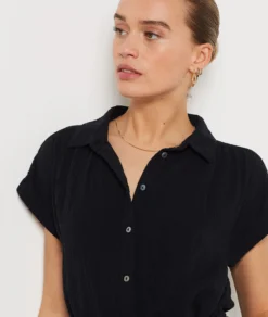 Robe Longue 100% Coton NOIR -Jane Kleidung Geschaft 654171605 b