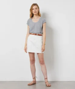 T-Shirt Mit Kurzen Ärmeln HELLGRAU -Jane Kleidung Geschaft 654208003 6