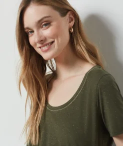 T-Shirt Mit Kurzen Ärmeln, Irisierend KHAKI -Jane Kleidung Geschaft 654208044 b