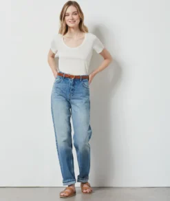 T-Shirt Mit Kurzen Ärmeln, Irisierend ECRU -Jane Kleidung Geschaft 654208080 6