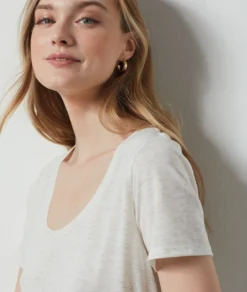 T-Shirt Mit Kurzen Ärmeln, Irisierend ECRU -Jane Kleidung Geschaft 654208080 b