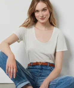 T-Shirt Mit Kurzen Ärmeln, Irisierend ECRU