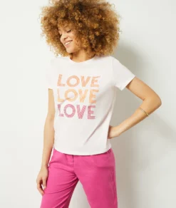 T-Shirt Mit Print „Love“ BLUSH -Jane Kleidung Geschaft 654210894 b